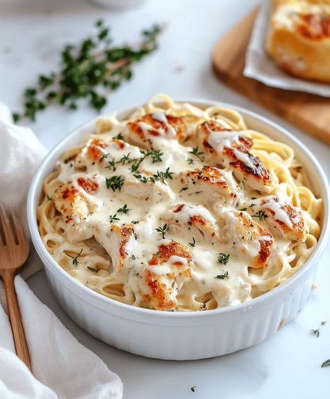 Olive Garden Chicken Alfredo Recipe - cookingwithtina.com Olive Garden Chicken Alfredo, Olive Garden Chicken Alfredo Recipe, Fettucine Alfredo Recipe, Copycat Olive Garden Chicken, Olive Garden Dressing, Chicken Alfredo Recipe, Olive Garden Chicken, Copycat Olive Garden, Chicken Fettuccine Alfredo