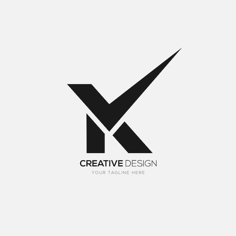 Art Logo Ideas Creative, K Logo Design Letter, Vk Logo Design, K Logo Design Art, X Logo Design Letter, K Monogram Logo, K Letter Logo, K Logo Design, K Icon