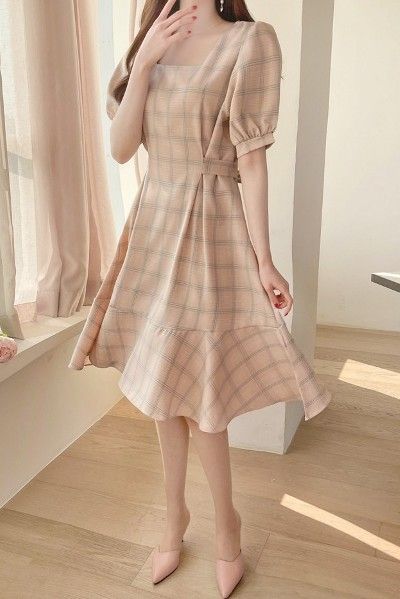 Korean Cotton Dress, Pattern Dresses, Big Dresses, Korean Clothing, Korean Fashion Dress, Korean Dress, Shopping Website, Flowing Skirt, Fashion Mistakes