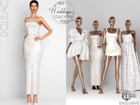 The Sims Resource - Weddings Collection Strapless Embellished Wedding Gown DO0255 Sims 4 Bachelorette Party Cc, Sims 4 Mods Wedding Dress, Sims 4 Bridal Shop Cc, Sims 4 Bridal Dress, The Sims 4 Wedding Dress Cc, Sims 4 Wedding Gown Cc, The Sims 4 Wedding Cc, Sims 4 Cc Wedding Hair, Sims 4 Cc Prom Dress