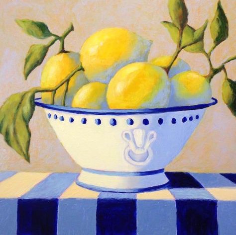 Cake Oil Painting, Bowl Of Lemons, Painting Oil Paint, Crayons Pastel, Chocolate Macaron, Macaron Cake, Lemon Painting, Oil Pastel Art, Oil Painting For Sale