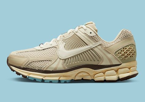 Nike Zoom Vomero 5 "Oatmeal" now available online Air Zoom Vomero 5, Gold Outfits, Nike Zoom Vomero 5, Nike Vomero, Zoom Vomero 5, Vomero 5, The Zoom, Gold Outfit, Vintage Sneakers