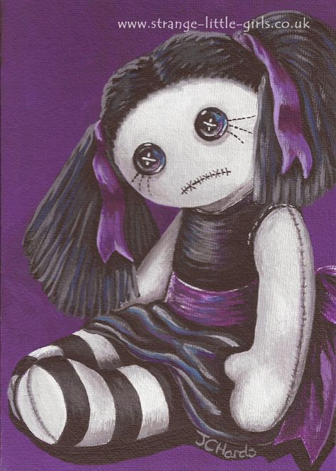 Lost Doll by Jo Hards Voodoo Doll Tattoo, Doll Tattoo, Doll Drawing, Gothic Dolls, Doll Painting, Voodoo Dolls, Pop Surrealism, Creepy Cute, Gothic Art