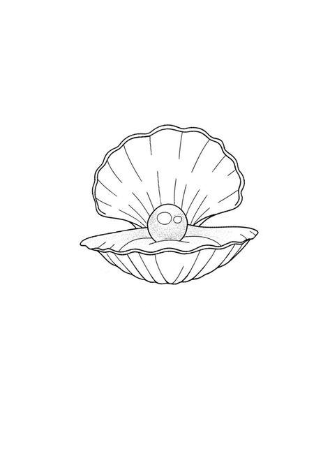 Minimal Seashell Tattoo, Seashell Line Tattoo, Scallop Shell Tattoo Fine Line, Seashell Line Drawing, Shell Line Drawing, Dainty Tattoos, Fine Line, Tattoo Idea, Tiny Tattoos