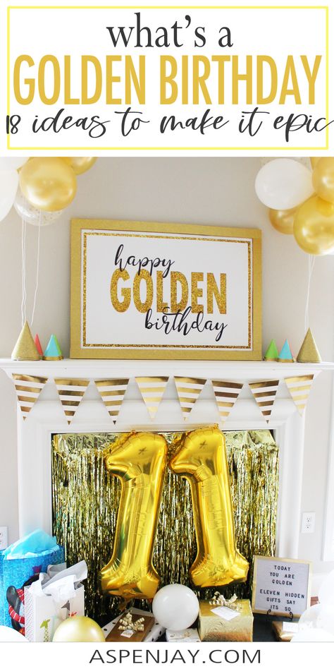 Food For Golden Birthday, Golden 2nd Birthday Boy, Girls Golden Birthday Ideas, Golden Birthday Food Ideas, Golden Birthday Ideas Kids, Kids Golden Birthday Ideas, Golden One Birthday, Golden Year Birthday Ideas, Golden 2nd Birthday