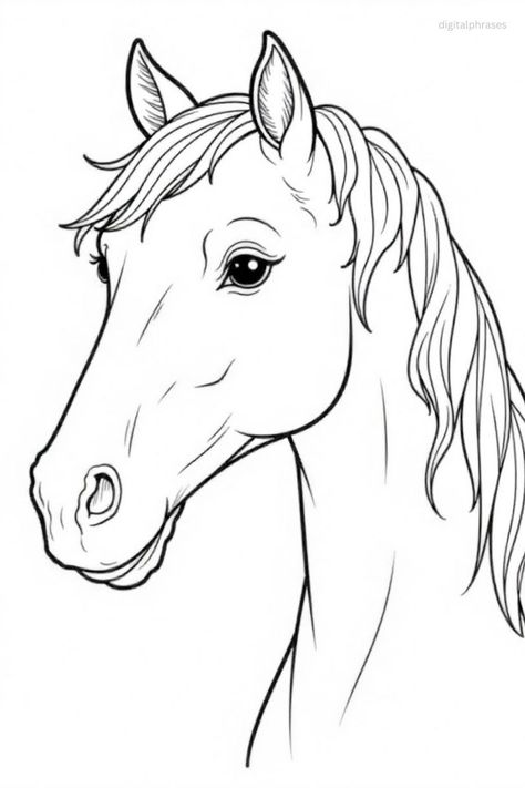 Explore 25 beautiful horse coloring pages that capture the grace and beauty of these majestic animals. Perfect for horse lovers, these designs are sure to inspire creativity and relaxation. Horse Coloring Pages Realistic, Horse Coloring Sheet, Horse Paintings Acrylic, Horse Head Drawing, Holiday Writing Prompts, Opinion Writing Prompts, Holiday Writing, Head Drawing, Horse Coloring Pages