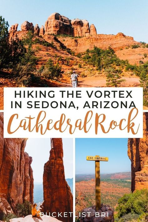 Heard of the Cathedral Rock vortex? Here's the ultimate hiking guide for the Cathedral Rock trail in Sedona, Arizona! #sedona #arizona #vortex #cathedralrock #hiking #usa #bucketlist Hiking Usa, Best Hiking Gear, Visit Sedona, Arizona Adventure, Cathedral Rock, Southwest Usa, Road Trip Packing, Eco Travel, Hiking Guide