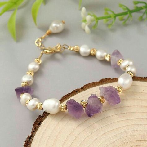 Bracelet Party, Pearl Stone, Beads Bracelet Design, Handmade Jewelry Tutorials, Beads Bracelets, Jewelry Accessories Ideas, Handmade Fashion Jewelry, Freshwater Pearl Bracelet, Natural Stone Bracelets