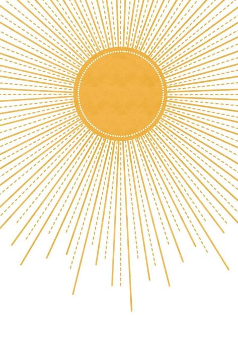 Sun Illustration Vintage, Sun Abstract, Abstract Digital Print, Sun Wall Art, Wall Art Gold, Wall Decor Minimalist, Sun Painting, Palm Tree Art, Sun Illustration