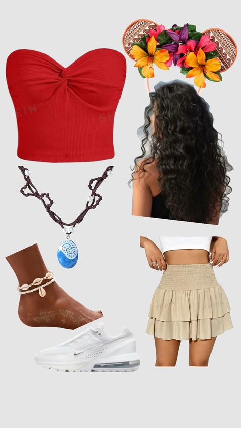 Disney world outfit #moana #disney #outfit Moana Disney Costume, Moana Outfit, Moana Halloween Costume, Disney Trip Outfits, Moana Disney, Cute Group Halloween Costumes, Classy Halloween Costumes, Disney Princess Outfits, Cute Disney Outfits