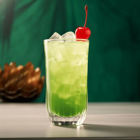 Green Hawaiian Cocktail Recipe - The Green Hawaiian is sweet and creamy, with a tropical fruitiness that's balanced by a subtle tang. It's a light and refreshing drink with a playful punch from the rum. Green Hawaiian Cocktail, Blue Lagoon Mocktail, Fresh Pineapple Juice, Hawaiian Drinks, Grape Ape, Hawaiian Cocktails, Easy To Make Cocktails, Raspberry Mojito, Golden Sunrise