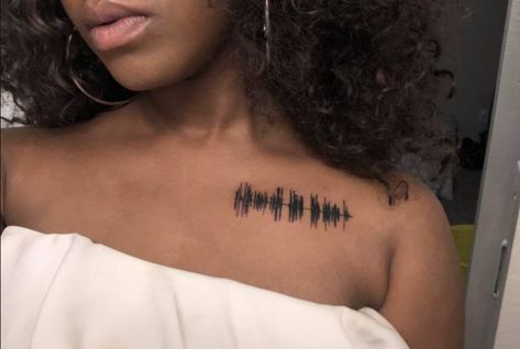 "Her voice will forever be across my heart." Voice Memo Tattoo, Voice Tattoo, Voice Message, Her Voice, Vocal Range, Tattoo Sticker, British Airways, Heart Tattoo, New Tattoos