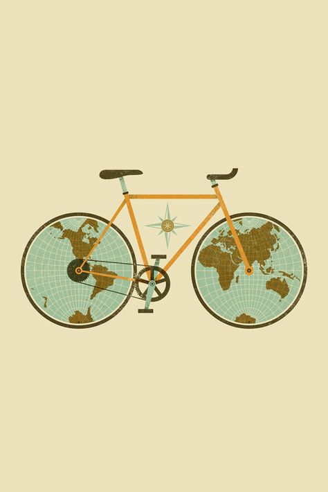 Этот авантюрный велосипед: | 28 Delightful Free Phone Wallpapers That'll Make You Smile Bicycle Illustration, Retro Bicycle, Wallpaper Project, Free Phone Wallpaper, Custom Bike, Cycling Art, Wallpaper Free, Bike Art, Simple Backgrounds