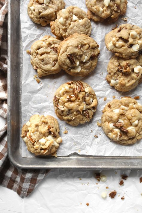 BROWN BUTTER MAPLE PECAN COOKIES — Leyland House Maple Butter Pecan Cookies, Maple Butterscotch Cookies, Maple Brown Butter Cookies, Brown Butter Maple Pecan Cookies, Maple Nut Cookies, Bourbon Pecan Cookies, Brown Butter Maple Cookies, Maple Cream Cookies, Maple Pecan Cookies