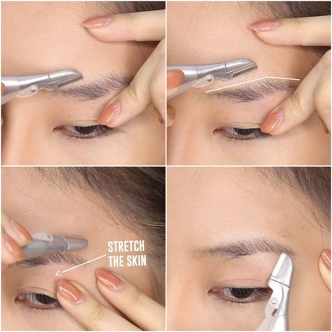 Use a facial razor for shaving | How to Shape Eyebrows Without Spending Razor For Shaving, How To Shape Eyebrows, Facial Razor, Shave Eyebrows, Beauty Hacks Eyelashes, Shape Eyebrows, How To Do Eyebrows, Tweezing Eyebrows, Eyebrow Shaper