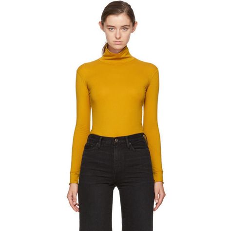 Simon Miller Yellow Ramos Turtleneck ($180) ❤ liked on Polyvore featuring tops, sweaters, yellow, long sleeve jersey, mustard sweater, mustard yellow sweater, sweater pullover and mustard turtleneck sweater Yellow Turtleneck Outfit, Mustard Turtleneck, Yellow Turtleneck, Mustard Yellow Sweater, Mustard Sweater, Simon Miller, Yellow Top, Long Sleeve Jersey, Yellow Sweater