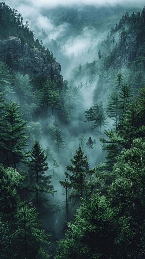 Wald Wallpaper, Paradis Sombre, Dark Forest Aesthetic, Foggy Forest, Pretty Landscapes, Forest Wallpaper, Beautiful Landscape Wallpaper, Beautiful Nature Wallpaper, Pretty Wallpapers Backgrounds