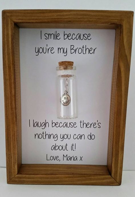 Gift for brother Brother birthday Funny brother gift. Can be what to get boyfriend for christmas | what to get your boyfriend for christmas | what to get your mom for christmas | what to get parents for christmas | what to get parents for christmas dads | what to get for christmas for teens | what to get for christmas for teens 2017 | what to get your brother for christmas | what to get your sister for christmas | what to get brouther for christmass | what to get sister for christmass Gift Ideas For Brother, Homemade Birthday Gifts, Brother Funny, Christmas Gifts For Brother, Brother Gifts, Diy Anniversary Gift, Birthday Gifts For Brother, Diy Christmas Presents, Funny Ideas