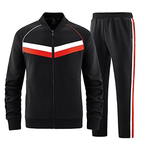 W JIANWANG Men's Casual Tracksuits Long Sleeve Jogging Suits Sweatsuit Sets Track Jackets and Pants 2 Piece Outfit Sweat Outfits, Jogging Suits, Sweats Outfit, Track Suits, Tracksuit Men, 2 Piece Outfit, Sweatsuit Set, Track Suit Men, Jogging Suit