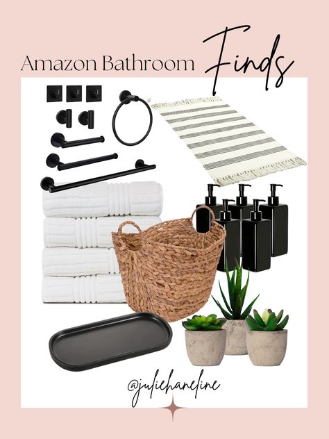 Black And Neutral Bathroom Decor, Aesthetic Bathroom Rug, Black And Neutral Bathroom, Neutral Modern Bathroom, Taupe Bathroom Ideas, Black And Beige Bathroom, Beige And Black Bathroom, Earth Tones Bathroom, White And Black Bathroom