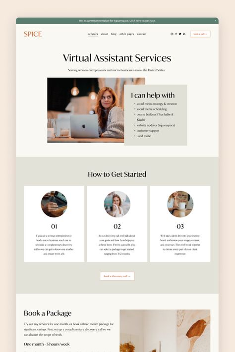 20+ Best Squarespace Templates for Virtual Assistants — Applet Studio Virtual Assistant Portfolio Ideas, Virtual Assistant Agency, Website Template Ideas, Freelance Portfolio Website, Va Portfolio Template, Portfolio For Virtual Assistant, Virtual Assistant Services Social Media, Virtual Assistant Portfolio Template, Virtual Assistant Website Design