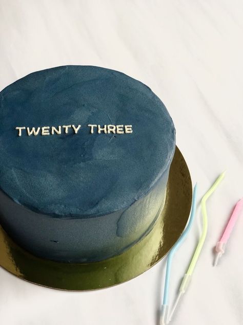 Cakes For Men 26th Birthday, Minimalistic Birthday Cakes Aesthetic, Birthday Cake Ideas For Men Simple, Mens 23rd Birthday Cake, Mini Cakes Ideas For Men, Cake Ideas 23rd Birthday, Idea Cake For Men, 26th Birthday Party Ideas For Him, 22nd Birthday Cake Men