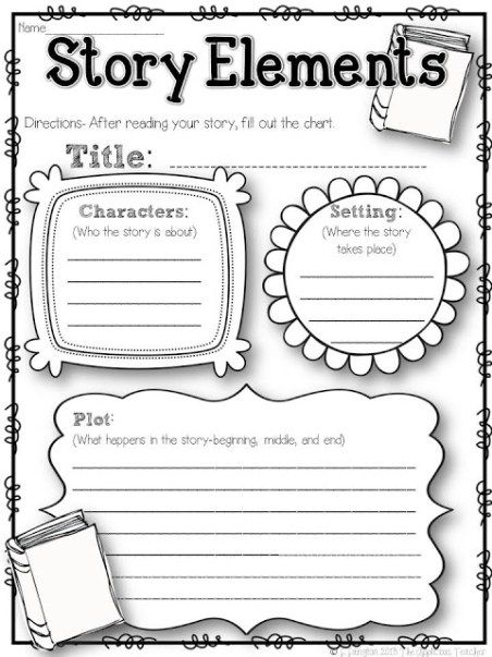 Five for Friday- the 2nd Week in and a FREEBIE! - The Applicious Teacher Story Elements Graphic Organizer, Story Elements Worksheet, Story Organizer, Character Worksheets, Story Maps, Literary Elements, 4th Grade Reading, 3rd Grade Reading, Story Elements