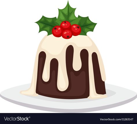 Tibbs Eve, Sweet Christmas Breakfast, Cake For New Year, Christmas Food Snacks, Christmas Flash, Draw Christmas, New Year Food, Cake Vector, Fresh Cake