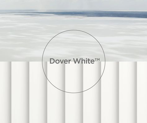 White Colorbond House, Colorbond Dover White, Dover White Colorbond, Dover White Exterior House, Colourbond Colours, Colorbond Roof, Home Paint Color, White Exterior Houses, Composite Cladding