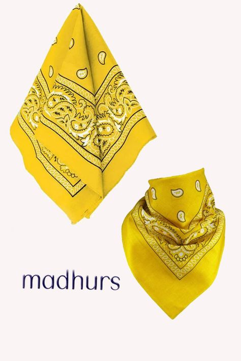 Men's Neckerchief - Yellow -Unisex Bandana Binding Cloth 100% Cotton (Pack of 1, 6 or 12 Pack) Pool Shoes, Sportswear Trends, Sports Gloves, Winter Sneakers, Sports Accessories, Winter Shoes, Kids Fashion Boy, Bright Yellow, Sandals Summer