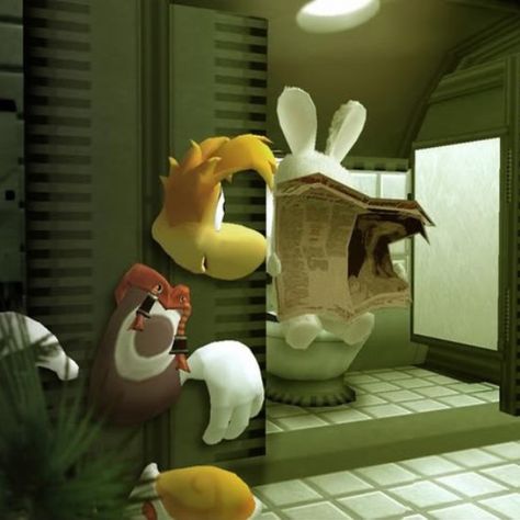 Rayman & Rabbid hanging in the Boyz Room Rayman Characters, Rayman In The Phantom Show, Rayman Ps1, Rayman 3, Rayman Raving Rabbids, Rayman Legends, Losing Faith In Humanity, Crash Bandicoot, Losing Faith