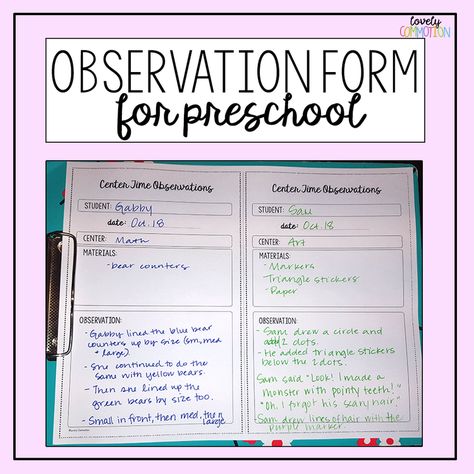 Teacher Observation Checklist, Observation Examples, Developmental Milestones Checklist, Preschool Assessment Forms, Preschool Portfolio, Anecdotal Records, Teacher Observation, Anecdotal Notes, Daycare Curriculum