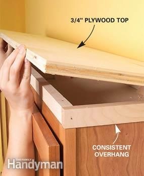 How to Add Shelves Above Kitchen Cabinets Decorate Top Of Kitchen Cabinets, Decor Above Cabinets, Top Of Kitchen Cabinets, Above Kitchen Cabinets, Above Cabinets, Plywood Cabinets, Kitchen Cabinets Decor, New Kitchen Cabinets, Kitchen Cabinets Makeover