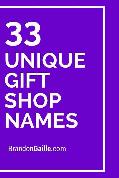 33 Unique Gift Shop Names Online Gift Shop Name Ideas, Gift Wrapping Business Names, Gift Shop Branding Design, Art Shop Names Ideas, Cute Etsy Shop Names, Decorating Business Names, Etsy Name Ideas, Craft Store Names Ideas, Gift Box Name Ideas