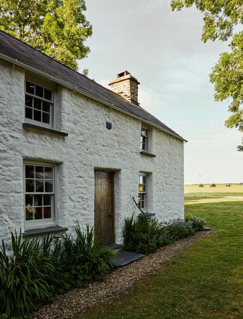 A rare and remote 18th-century Carmarthenshire cottage restored to its authentic form | House & Garden 18th Century Aesthetic, Irish Farmhouse, Welsh Cottage, Inglenook Fireplace, Irish Cottage, Simpler Times, Cottage Exterior, Dream Cottage, Stone Cottage