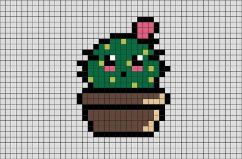 Cactus Pixel Art from BrikBook.com #Cactus #Plant #pixel #pixelart #8bit Shop more designs at http://www.brikbook.com Cactus Pixel Art, Grille Pixel Art, Pixel Art Minecraft, Carcase Iphone, Image Pixel Art, Modele Pixel Art, Easy Pixel Art, Pixel Drawing, Tiny Cross Stitch