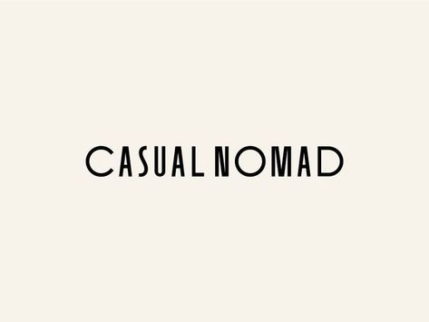 Casual Nomad Branding Identity / Logotype Wordmark Long Logo Name, 2 Word Logo, Minimal Logotype, Logo Motion, Logo Youtube, Logotype Typography, Logo Instagram, Brand Words, Wordmark Logo