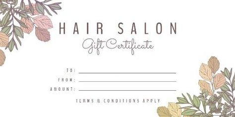 Salon Gift Certificate Template (5) | PROFESSIONAL TEMPLATES Hair Salon Gift Certificate, Salon Christmas Gifts, Voucher Template Free, Gift Certificate Template Word, Free Printable Gift Certificates, Christmas Gift Vouchers, Free Gift Certificate Template, Certificate Of Completion Template, Free Certificate Templates