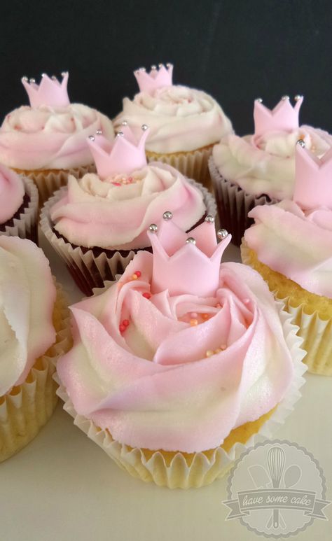 Fairy Princess Cupcakes, Fairytale Cupcakes Ideas, Once Upon A Time Cupcakes, Pink Princess Cupcakes, Princess Themed Cupcakes, Sleeping Beauty Cupcakes, First Birthday Cupcakes Girl, Aurora Cupcakes, Cupcake Baby Shower Girl