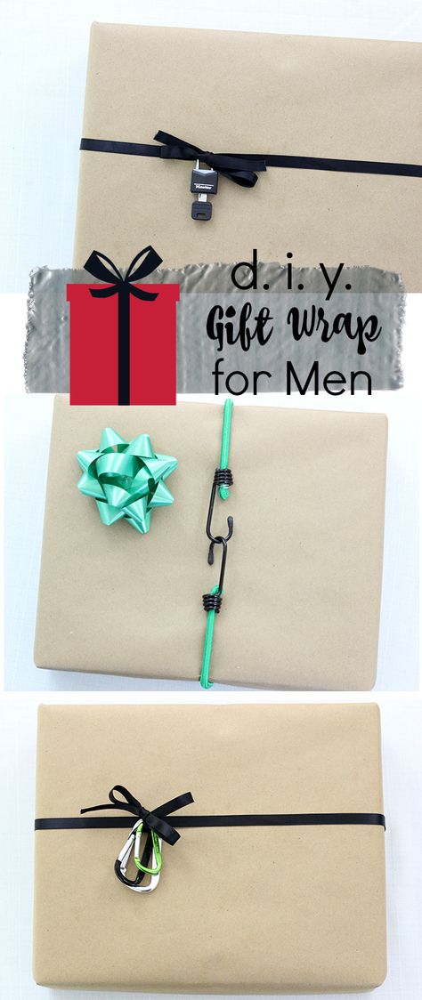 Men are kind of hard to buy for, but these easy DIY gift wrap ideas will impress. Gift Wrapping For Men, Diy Gift Wrap Ideas, Gift Wrap Ideas, Diy Gifts For Men, Gifts Wrapping, Creative Diy Gifts, Birthday Gift Wrapping, Diy Holiday Gifts, Wrap Ideas