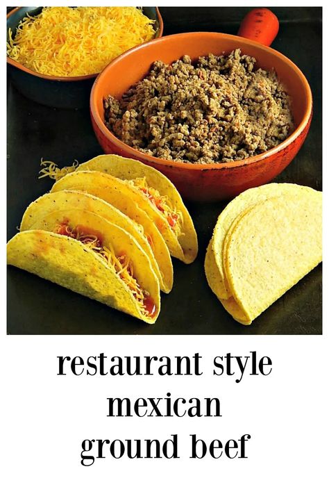 Mexican Restaurant Ground Beef, Authentic Tacos Ground Beef, Authentic Mexican Ground Beef, Nightly Meals, Burrito Filling, Taco Recipes Ground Beef, Mexican Ground Beef, Coney Sauce, Beef Burrito