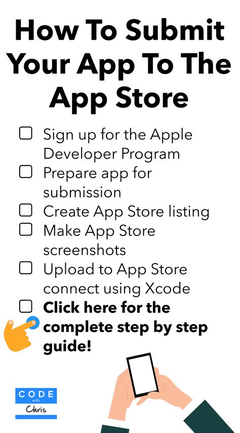 So you've now finished your first ever iOS app, congrats! Learn how to submit your app to the App Store for publishing using App Store Connect. In this tutorial, we'll also share tips to increase your chances of getting approved!  #iOSdev #appdevelopment #swiftprogramming #iosdeveloper #iOSdevelopment #appdev #SwiftUI #appdeveloper #coder #iosapp App Building, App Creation, App Builder, App Development Process, App Ideas, Programming Apps, Ios Developer, Computer Coding, Ios App Development