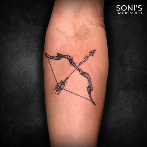 A bow and arrow tattoo can symbolize precision, focus, determination, and the pursuit of goals. It's a powerful image often chosen to represent someone's journey towards their targets or ambitions.

Soni's Tattoo Studio 
09974432274
Navsari Gujarat
.

Tattoo done by @_artist_nitesh_
at most Trusted Tattoo Studio of town @sonistattoo_by_nitesh
.

#sonistattoo #navsari #gujarat #india #tattoo #besttattooingujarat #besttattooinindia
#tattooingujarat #tattooinindia #tattoos #tattooartist #tattooideas #tattooist #tattoolife #tattoodesign #tattoolove #tattoowork #art #tattoostudio #tattooart #tattoopro #proffesionaltattooartist #customtattoo #uniquetattoo #trending #viral #instagram #love #explorepage #explore Arrow Bow Tattoo, Arrow Tat, Bow Arrow Tattoos, Archery Tattoo, Bow And Arrow Tattoo, Mens Arrow Tattoo, India Tattoo, Arrow Tattoos For Women, L Tattoo