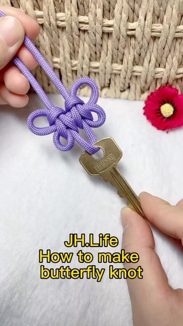 JH.Life on Instagram: "How to make butterfly knot #reels #reelsvideo #diy #handmade #tutorial #rope #cute #beauty #knot #butterfly" How To Make Butterfly, Handmade Tutorial, Butterfly Tutorial, Decorative Knots, Knots Diy, Butterfly Knot, Chinese Knot, Girl Scout, Girl Scouts