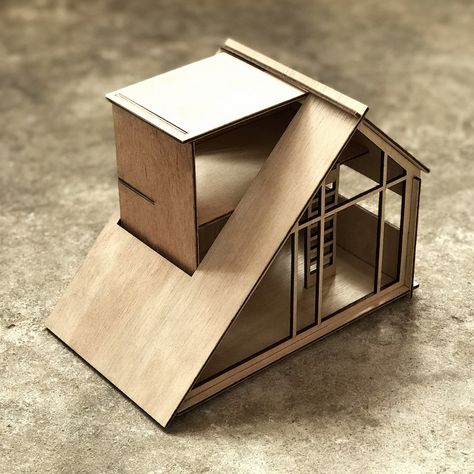 Miniature Cabin, Dollhouse Diy, Concept Models Architecture, Arch Model, Architecture Design Drawing, Architecture Model House, Architecture Model Making, Architecture Concept Drawings, Wooden Dollhouse