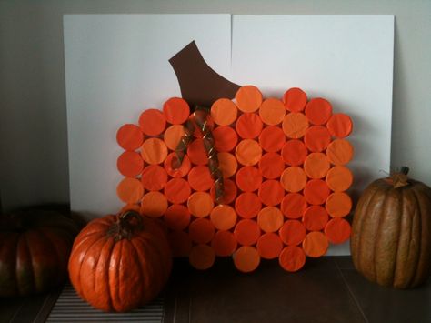 Pumpkin Punch It! Great alternative to piñata. Plastic dollar store cups stuffed with goodies and covered with orange tissue paper. Mount to foam board with hot glue gun. Make stem with construction paper and ribbon. Pumpkin Punch, Events Coordinator, Halloween Pinata, Orange Tissue Paper, Pumpkin Day, Mystery Party, Room Mom, Punch Board, Paper Punch