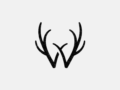 W Wm Logo, Antler Monogram, Menue Design, Vintage Logos, Initial Tattoo, Letter W, Typography Letters, Animal Logo, Tattoo Fonts