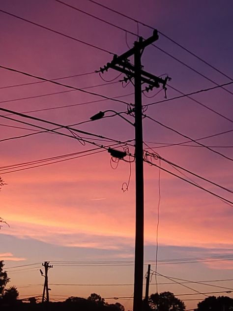 #sunset#sky#pink#purple#orange#powerlines#city Unedited Photos, Photo Prompts, Art Inspo, To Share, Collage, Quick Saves, Art