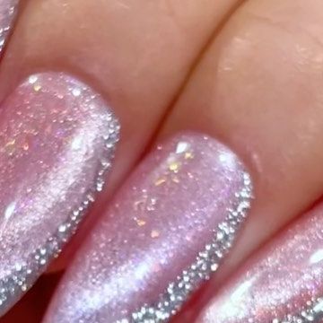 Pink Opal Nails, Kiss Cat, Opal Nails, Tag Friends, Cat Eye Gel, Cat Eye Nails, Nail Supplies, Nail Designs Glitter, Crystal Nails