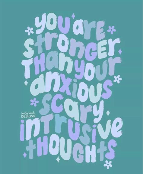 Intrusive Thoughts, You Are Stronger, Recovery Quotes, Happy Words, Positive Self Affirmations, Stronger Than You, Happy Thoughts, Words Of Encouragement, Pretty Words